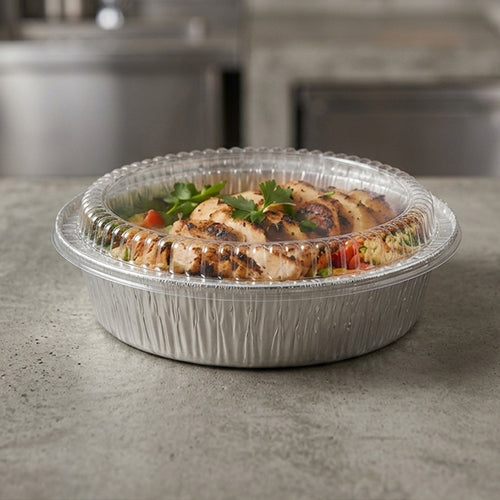 Aluminum Containers, Dome Cover & Plate