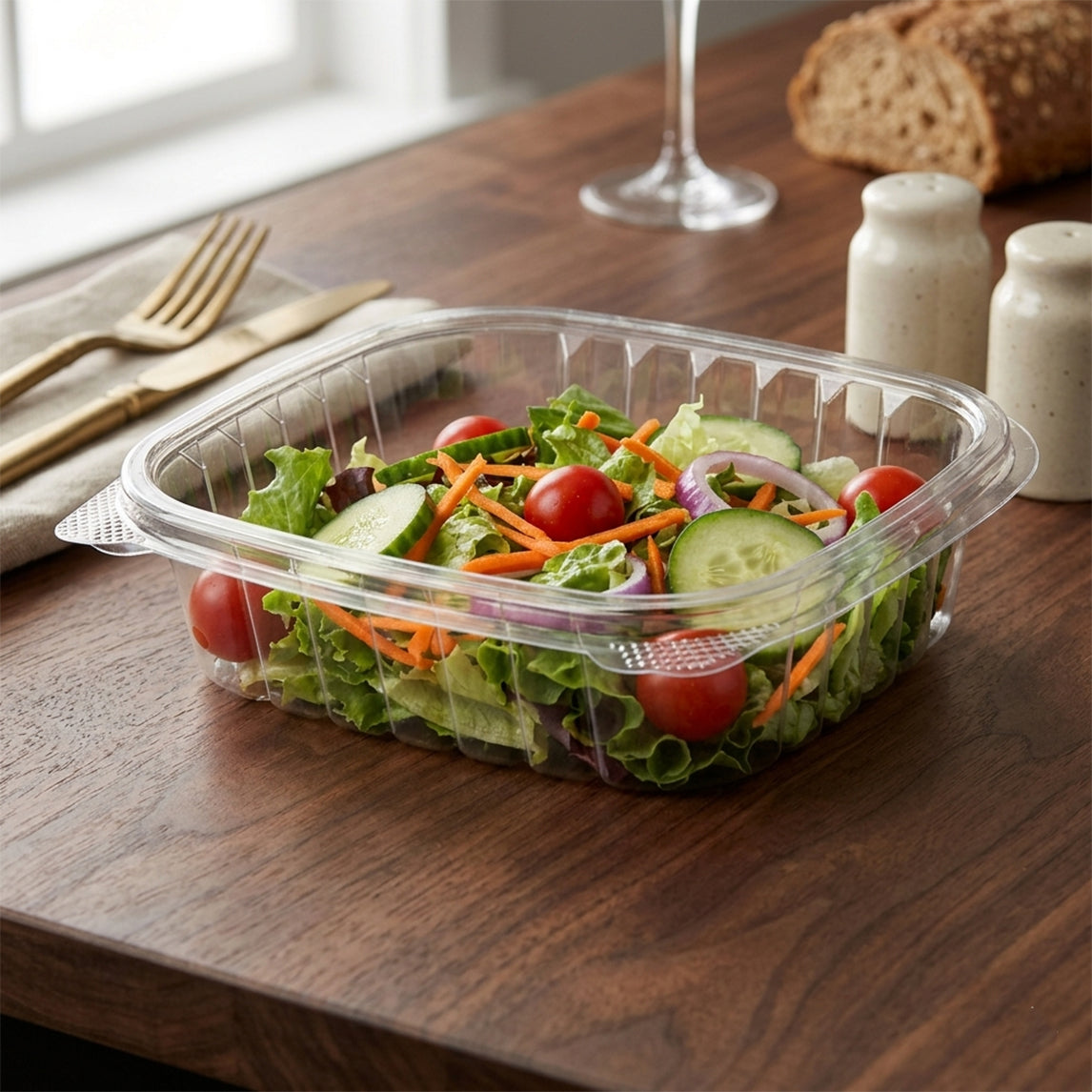 12oz. Clear Hinged Deli Container - 200pcs