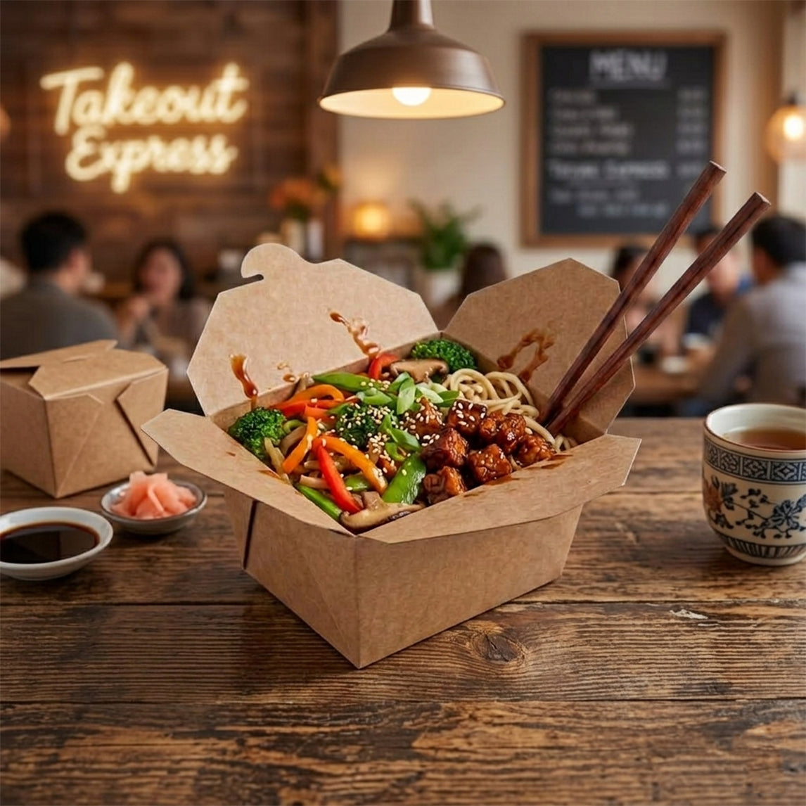 Kraft Paper Take-Out Boxes - #1 - 450pcs