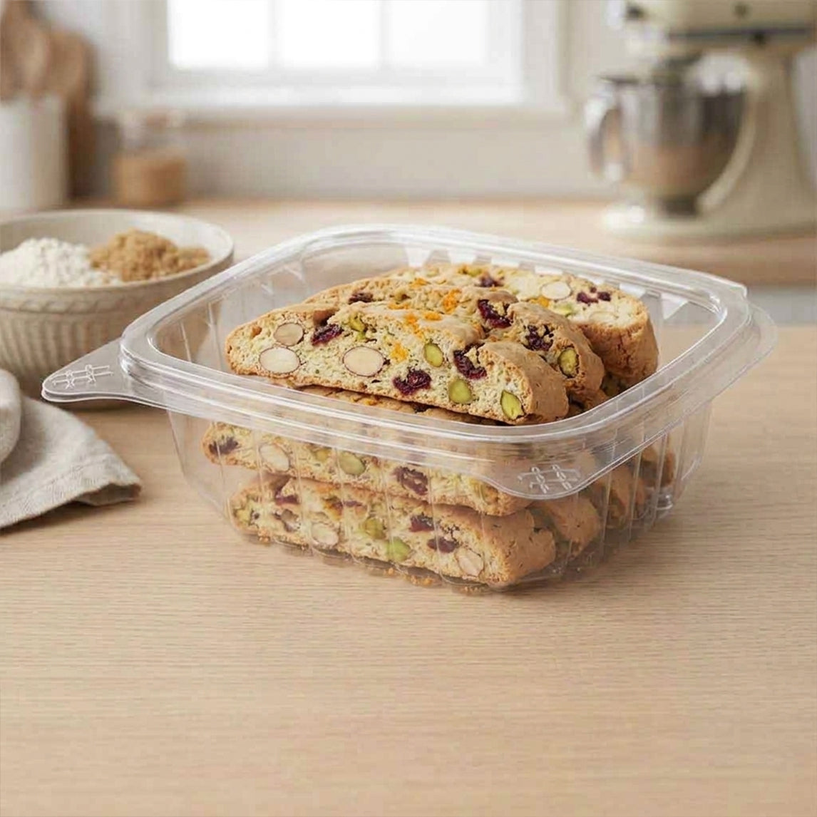24 oz. Clear Hinged Deli Container - 200pcs