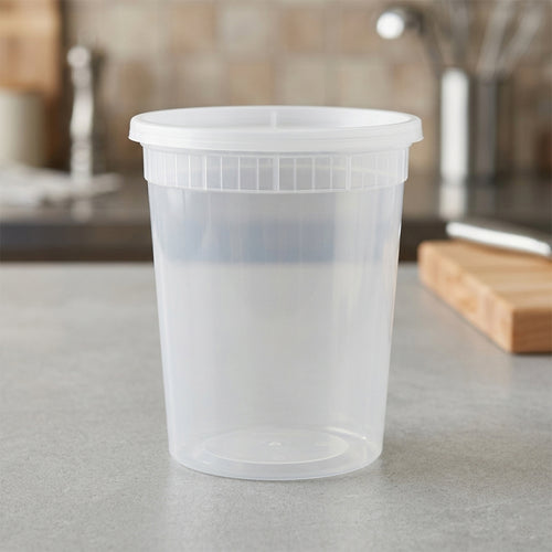 32oz Deli / Soup Container & Lid - Combo - 240pcs