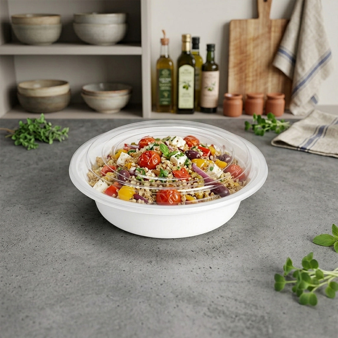 Microwavable Round Containers 32oz - 150pcs