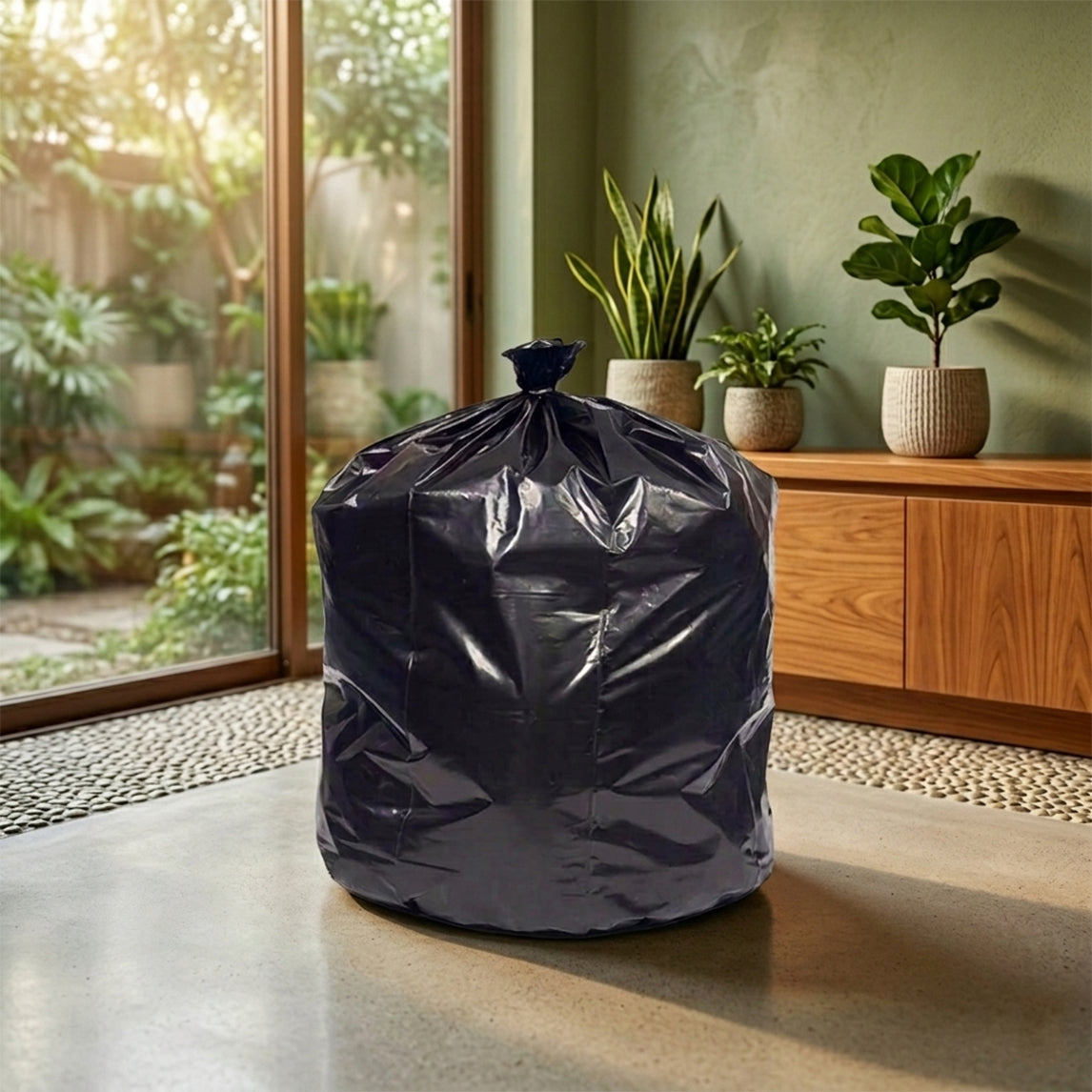 Strong Black Garbage Bags - 35" x 50" - 125pcs
