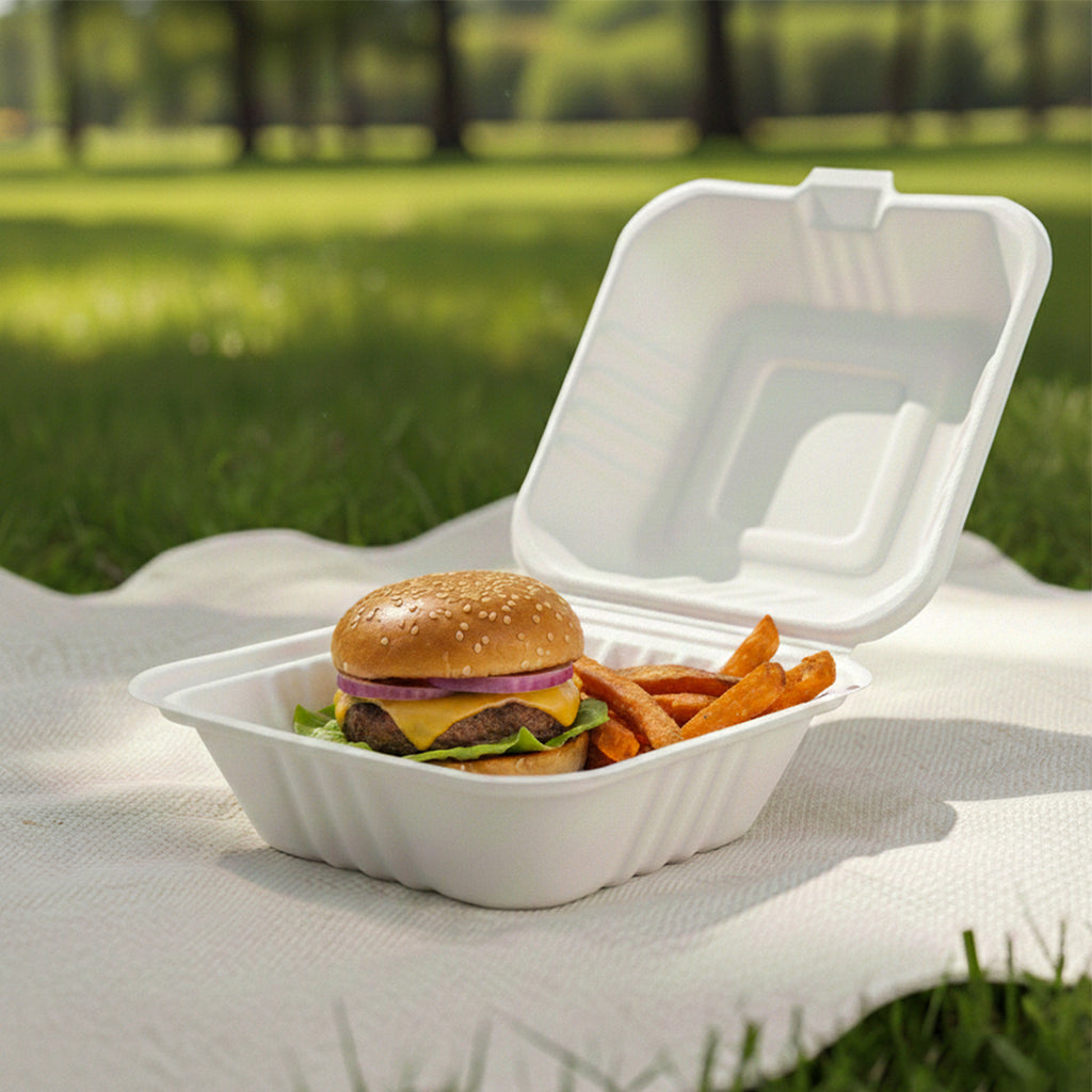 6X6 Bagasse Container - 500pcs