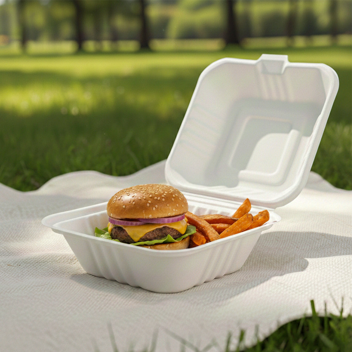 6X6 Bagasse Container - 500pcs