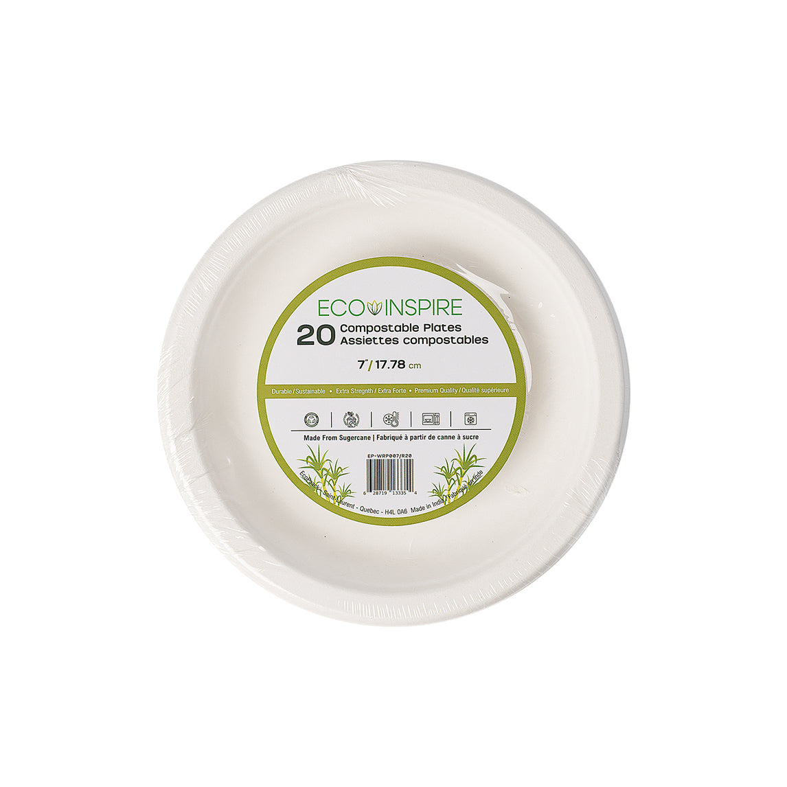 Paper Plates - 7", White, Retail Pack - 20pcs of 15 Pack