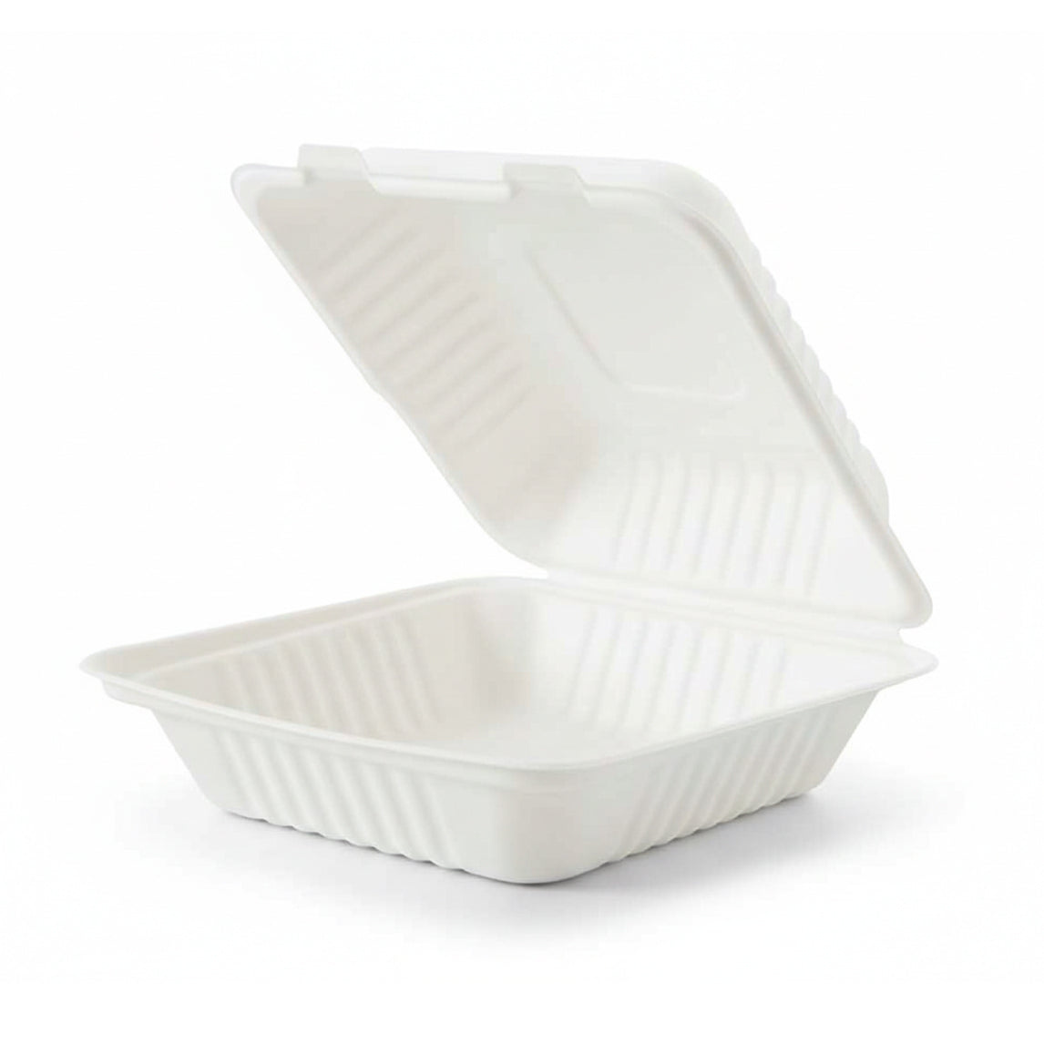 8X8 Bagasse Clamshell - 200pcs