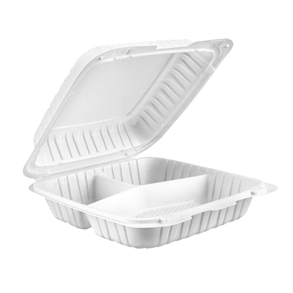 9X9 3CP MFPP Hinged Clamshell Container - 150pcs
