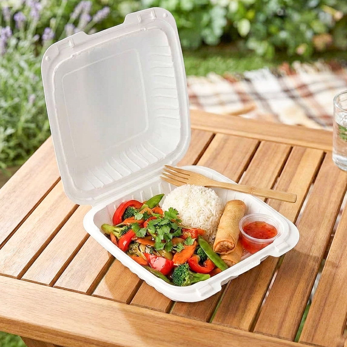 9X9 MFPP Hinged Clamshell Container - 150pcs