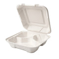 9x9 3-Compartment Bagasse Container - 200pcs