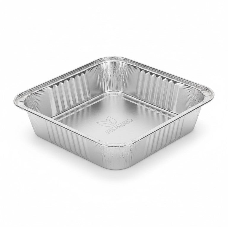 Aluminium Foil Tray Half Medium Deep - 100 Pcs