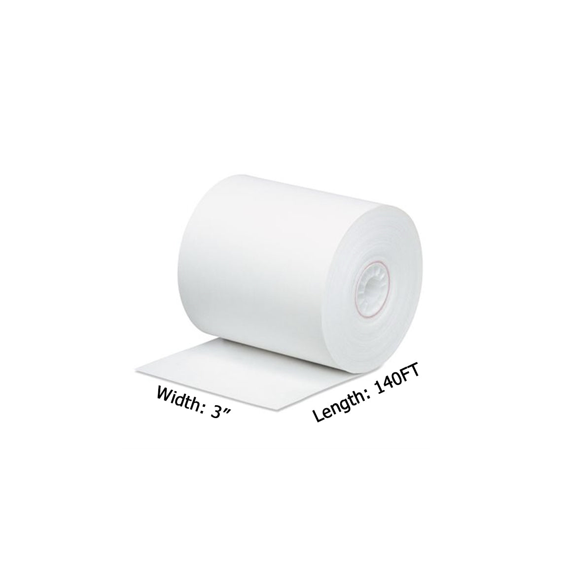 Bond Cash Register Rolls - 1-Ply, 3" x 140FT - 50pcs
