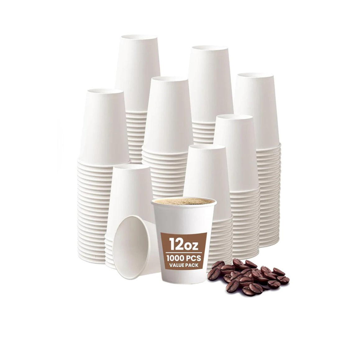 12oz. Single-Wall Coffee Paper Cup - 1000pcs