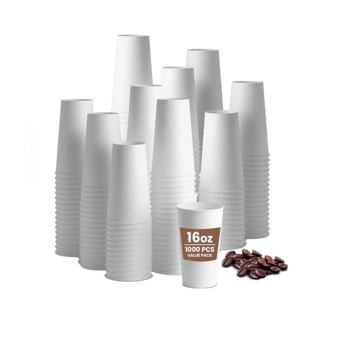 16oz. Single-Wall Coffee Paper Cup - 1000pcs