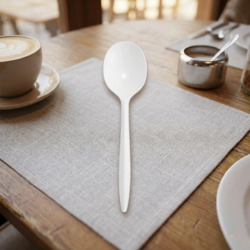 Plastic Soup Spoons - 1000pcs