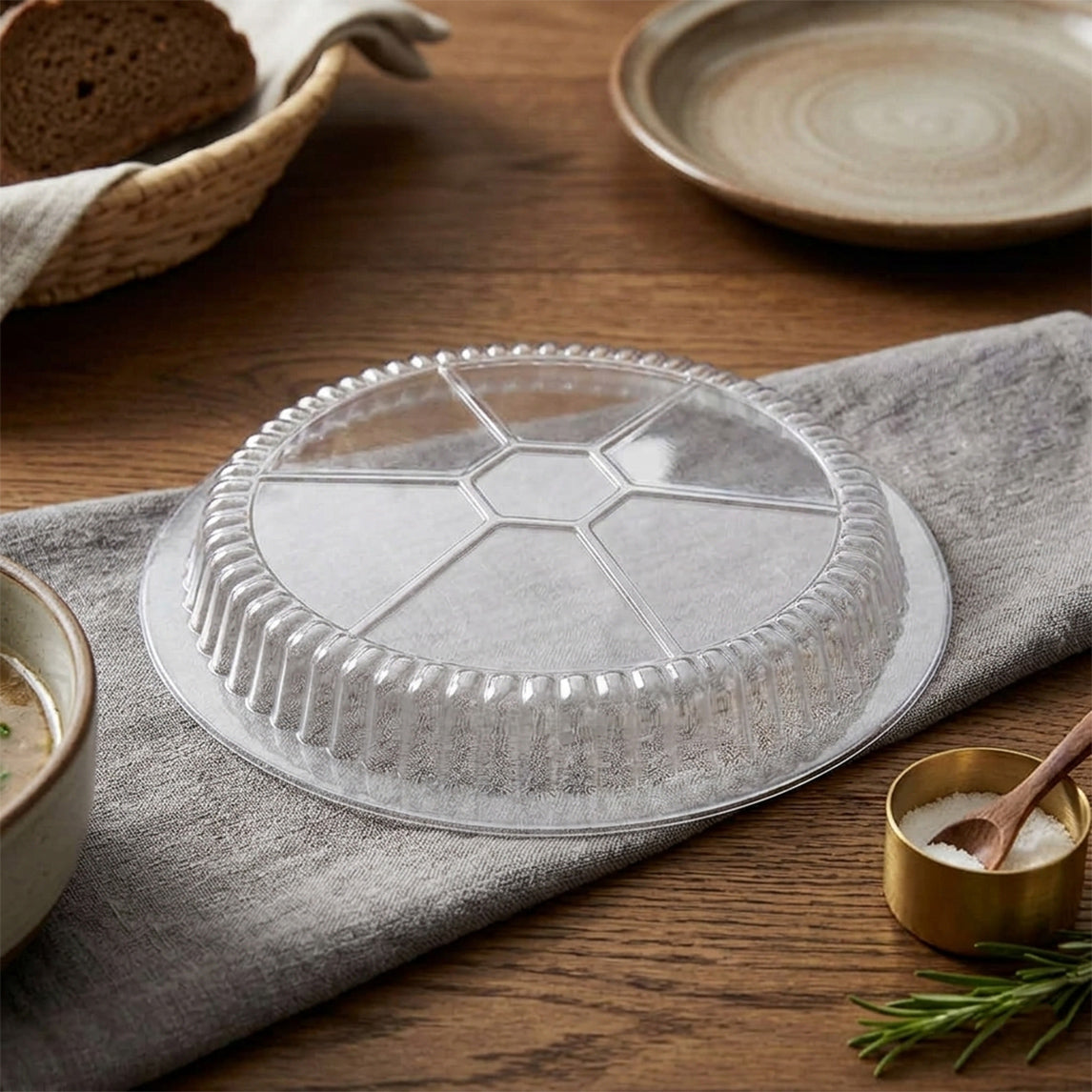 Round Foil Takeout Container - 8" - Lids - 500pcs