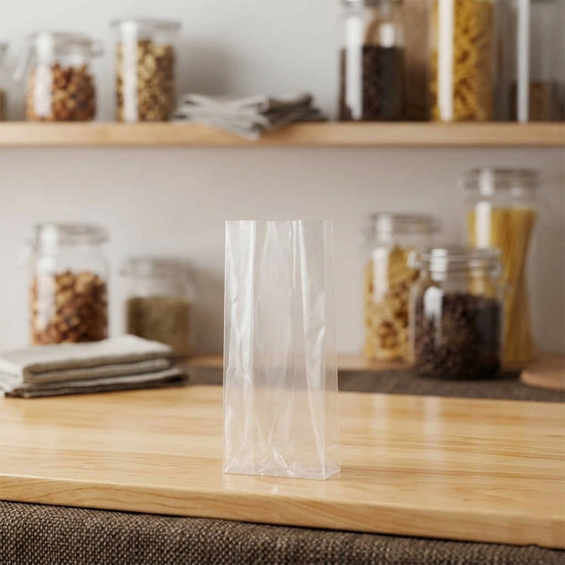 8 lb. Clear Poly Grocery Bag - 500pcs
