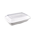 24oz Rectangular Plastic Food Containers - 150pcs