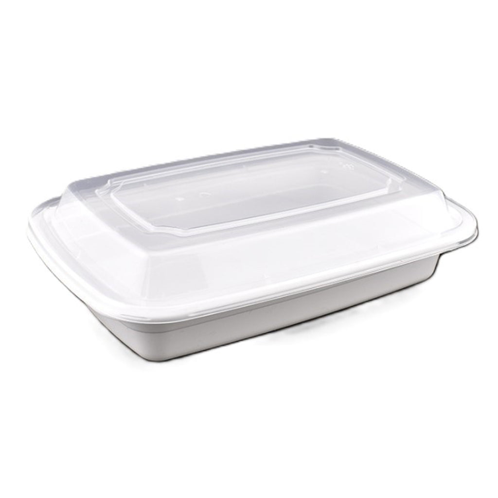 32oz Plastic Rectangular Containers - 150pcs