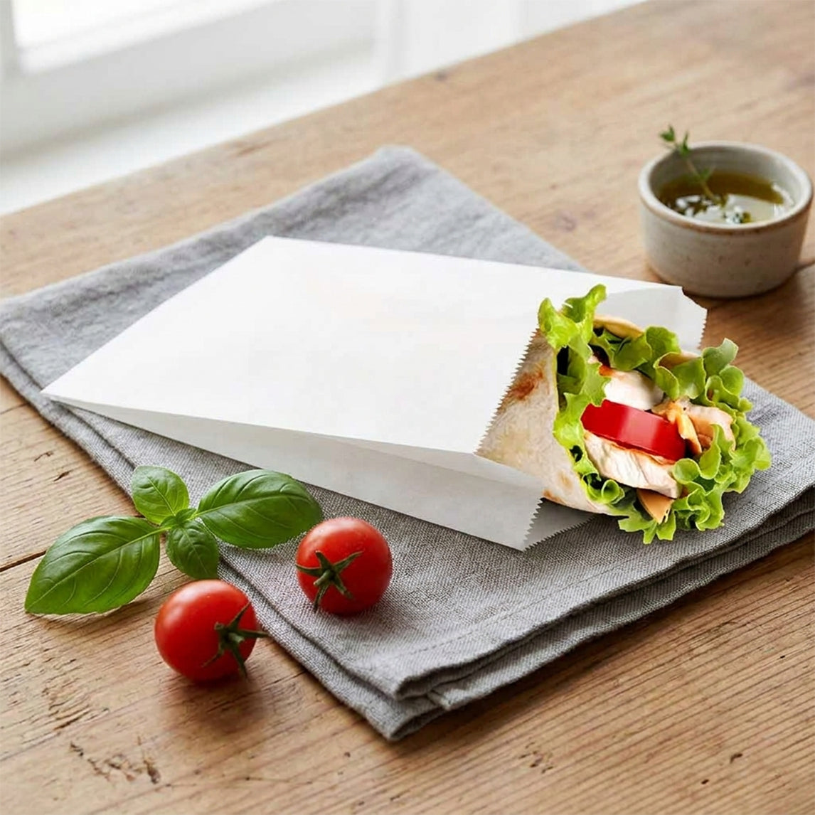 Jumbo Grease-Proof Sandwich Bag - 6" x 2" x 9" - 1000pcs