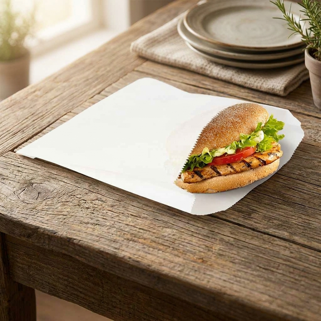 Small Grease-Proof Sandwich Bag - 6" x .75" x 6.75" - 1000pcs